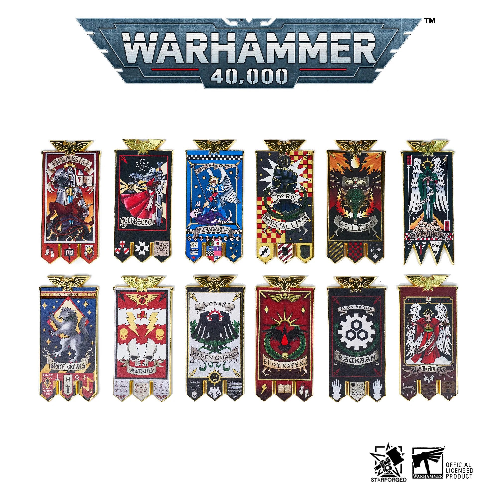 Starforged Space Marines Chapter Banner Collection Refrigerator Magnet Warhammer 40000 Other